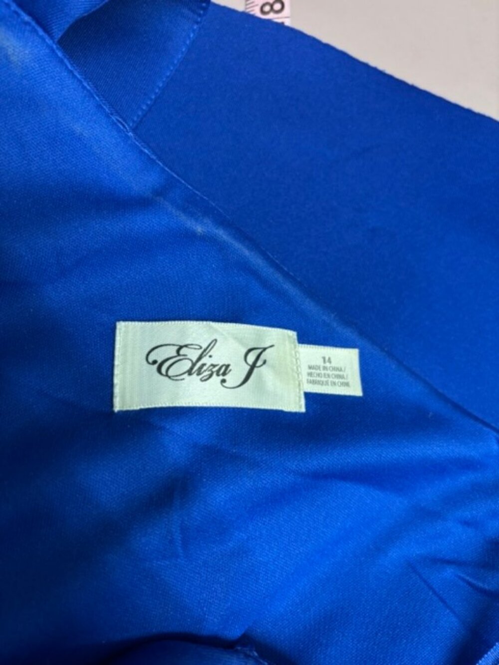 Blue Ruffle One Shoulder Cocktail Dress - Picture 4 of 8